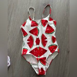 Watermelon Print Kids Swimsuit
